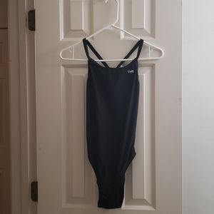 Womens TYR Diamond Back Swimsuit, Size 34, Black.